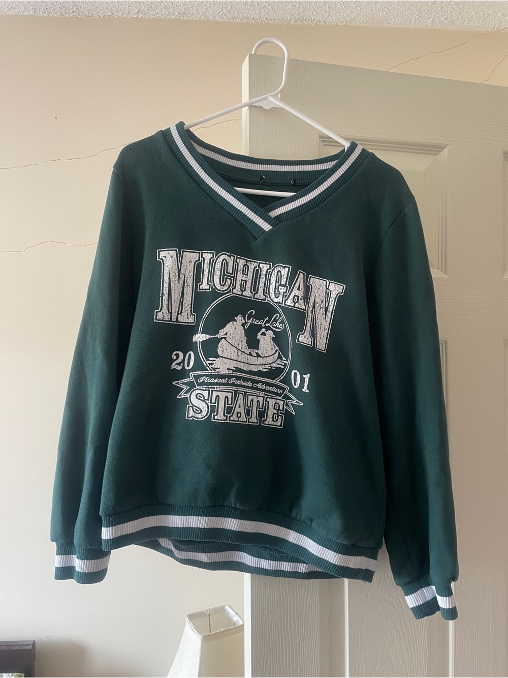 Michigan State Green Varsity V-Neck Sweatshirt